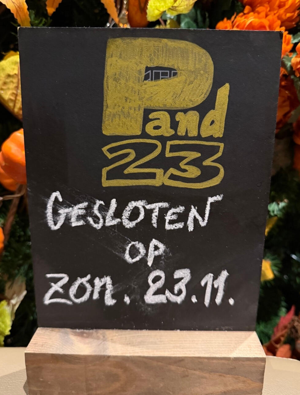 menukart van Pand 23